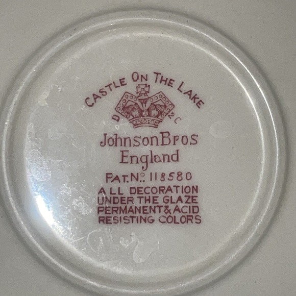 Rare! Vintage Ceramic‎ 7" Bowl Johnson Bros - England Castle On The Lake 118580 - Picture 3 of 6